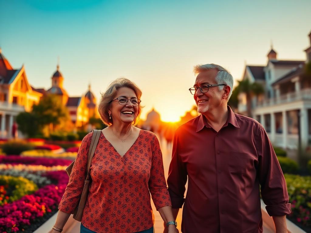 Viajantes da melhor idade em Orlando